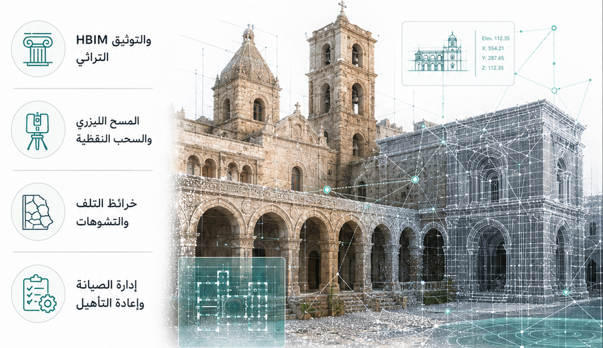 إدارة و نمذجة معلومات المباني التاريخية - HBIM -
