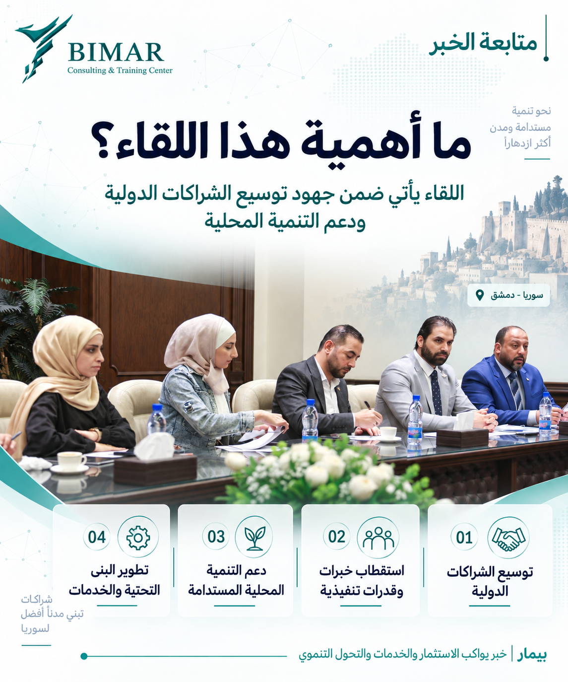 سوريا تبحث مع شركات صينية فرص الاستثمار في التعافي المبكر والخدمات البلدية وإدارة النفايات
