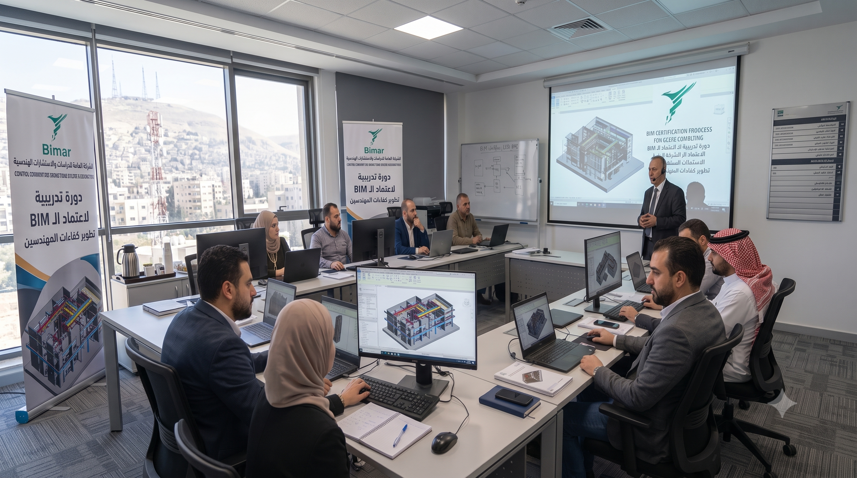 تدريب مهندسي الشركة العامة للدراسات والاستشارات الهندسية لاعتماد الـ BIM